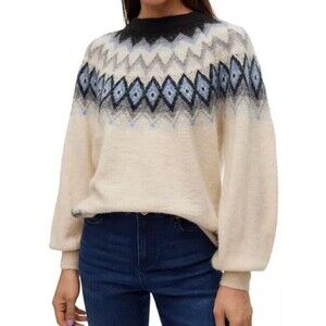 Vero Moda Fair Isle Alpaca Wool Blend Sweater. Medium. So Soft And Warm!
